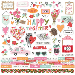 Simple Stories - HEARTSTRINGS Combo Stickers - samolepky