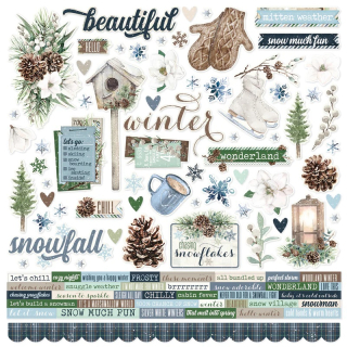 Simple Stories - SIMPLE VINTAGE FRESH SNOW Combo Stickers - samolepky