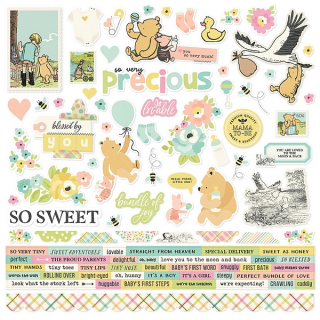 Simple Stories - SAY CHEESE / POOH BABY Combo Stickers - samolepky