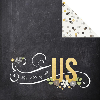 Simple Stories - THE STORY OF US / Love Story - scrapbooková čtvrtka