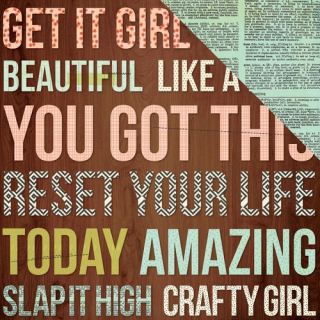 *** Simple Stories - THE RESET GIRL / 24/Seven - scrapbooková čtvrtka