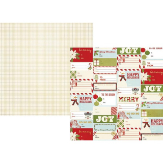 Simple Stories - CLASSIC CHRISTMAS / Holiday Wishes - scrapbooková čtvrtka