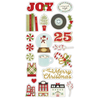 *** Simple Stories - CLASSIC CHRISTMAS Chipboards - kartonové samolepky