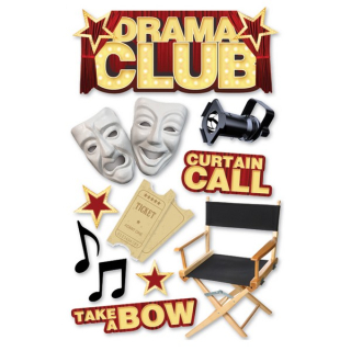 Paper House - DRAMA CLUB Layered Stickers - 3D samolepky