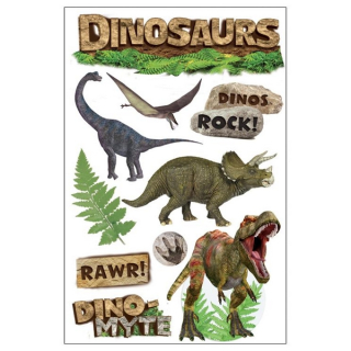 Paper House - DINOSAURS Layered Stickers - 3D samolepky