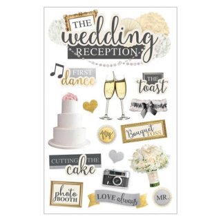 Paper House - WEDDING RECEPTION Layered Stickers - 3D samolepky