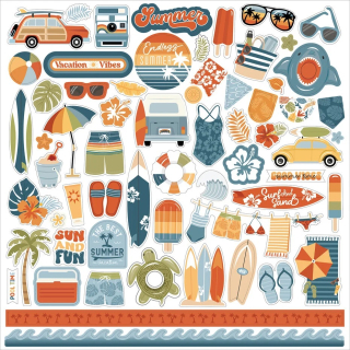 Echo Park - SUMMER VIBES Element Stickers - samolepky