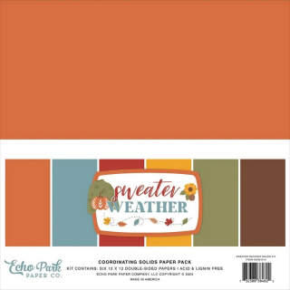 Echo Park - SWEATER WEATHER Solid Paper Pack - kompletní sada
