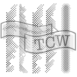 Crafter´s Workshop - HALFTONE BORDERS 6x6 - šablona / maska