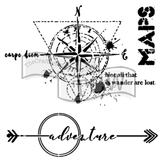Crafter´s Workshop - WANDERLUST 6x6 - šablona / maska