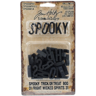 Tim Holtz - IDEA-OLOGY / HALLOWEEN TYPOGRAPHY - plastová písmenka