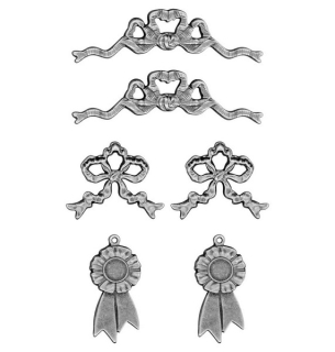 Tim Holtz - IDEA-OLOGY / RIBBONS & BOWS ADORNMENTS - kovové ozdoby