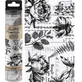 Tim Holtz - COLLAGE PAPER / BOTANICAL - hedvábný papír