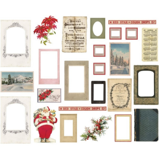 Tim Holtz - IDEA-OLOGY / BASEBOARDS CHRISTMAS - kartonové rámečky a ozdoby