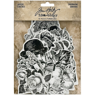 Tim Holtz - IDEA-OLOGY / ENGRAVING LAYERS - papírové výřezy