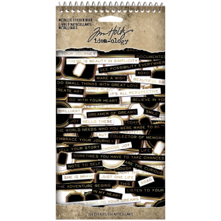 Tim Holtz - IDEA-OLOGY / METALLIC Sticker Book - samolepky