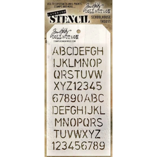 Tim Holtz - SCHOOLHOUSE - šablona / maska