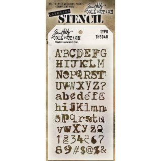 Tim Holtz - TYPO - šablona / maska
