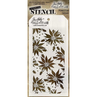 Tim Holtz - POINSETTIA - šablona / maska
