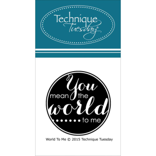 *** Technique Tuesday - YOU MEAN THE WORLD TO ME - silikonové razítk