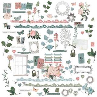 49 & Market - VINTAGE ARTISTRY / TRANQUILITY Laser-Cut Elements - papírové výřezy