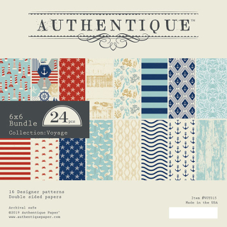 *** Authentique - VOYAGE 6x6 - scrapbookové čtvrtky