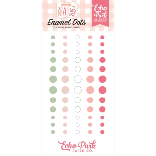 *** Echo Park - WELCOME BABY GIRL Enamel Dots - enamelové tečky