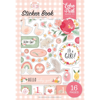 Echo Park - WELCOME BABY GIRL Sticker Book - samolepky (1/2 sady)
