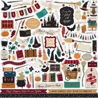 Echo Park - WITCHES & WIZARDS 2 Element Stickers - samolepky
