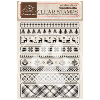 Stamperia - NORDIC PATTERN - silikonová razítka
