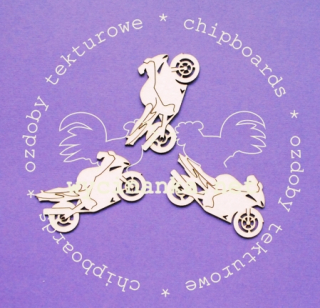 Wycinanka (043) - MOTORKY - kartonové výseky