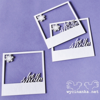Wycinanka - VÁNOČNÍ RÁMEČKY / LET IT SNOW (374) - kartonové výřezy