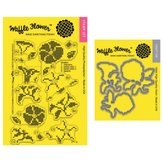 *** Waffle Flower - STITCHED MORNING GLORIES - razítka a šablony