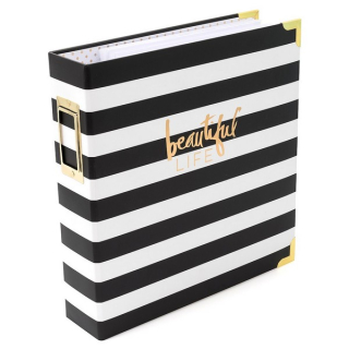 Heidi Swapp - STORYLINE 8.5x11 / BLACK STRIPE - scrapbookové album