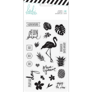 Heidi Swapp - PINEAPPLE CRUSH / WORDS & ICONS - silikonová razítka