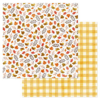 American Crafts - FARMSTEAD HARVEST / Colorful Leaves - scrapbooková čtvrtka