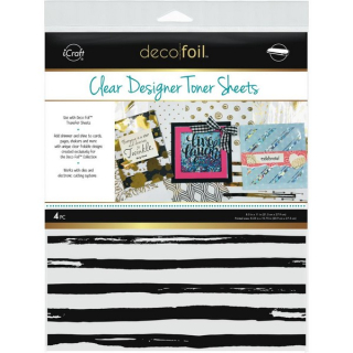 *** Thermoweb - CLEAR TONER SHEETS / DISTRESSED LINES - transparentní fólie (1 ks)