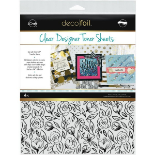 *** Thermoweb - CLEAR TONER SHEETS / FLORAL SKETCH - transparentní fólie (1 ks)