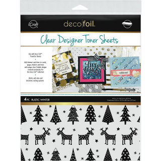 *** Thermoweb - CLEAR TONER SHEETS / RUSTIC WINTER - transparentní fólie (1 ks)