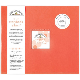 Doodlebug - LEATHER BINDER / CORAL 12x12 - scrapbookové album (2. jakost)
