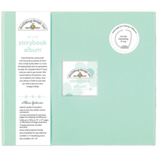 Doodlebug - LEATHER BINDER / MINT 12x12 - scrapbookové album