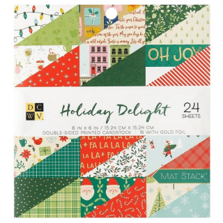*** DCWV - HOLIDAY DELIGHT 6x6 - scrapbookové čtvrtky