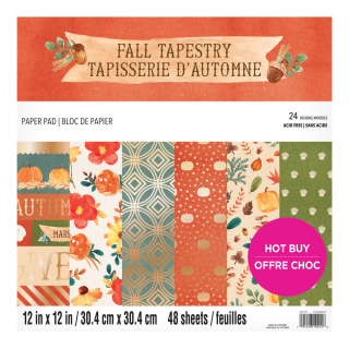 *** Recollections - FALL TAPESTRY 12x12 - scrapbookové čtvrtky (48 ks)