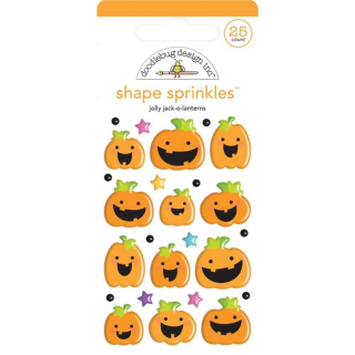 Doodlebug - CANDY CARNIVAL / JACK-O-LANTERNS Enamel Shapes - enamelové ozdoby