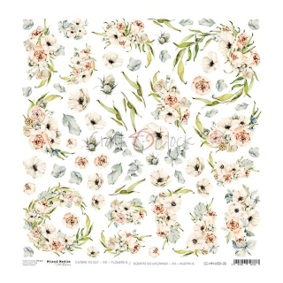 *** Craft O´Clock - FLOWERS 6 Cut Outs - scrapbooková čtvrtka