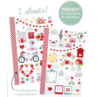 *** Doodlebug - LOVE NOTES Mini Stickers - samolepky