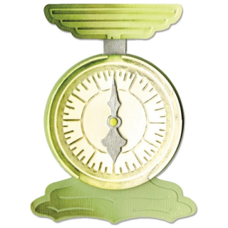 *** Sizzix - BIGZ / VINTAGE SCALE - vyřezávací šablona a embossovací kapsa