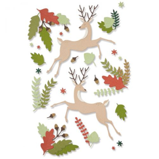 *** Sizzix - DELIGHTFUL DEER - vyřezávací šablony