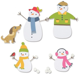*** Sizzix - SNOW FAMILY - vyřezávací šablony