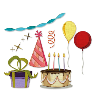 *** Sizzix - CELEBRATE COLORIZE - vyřezávací šablony